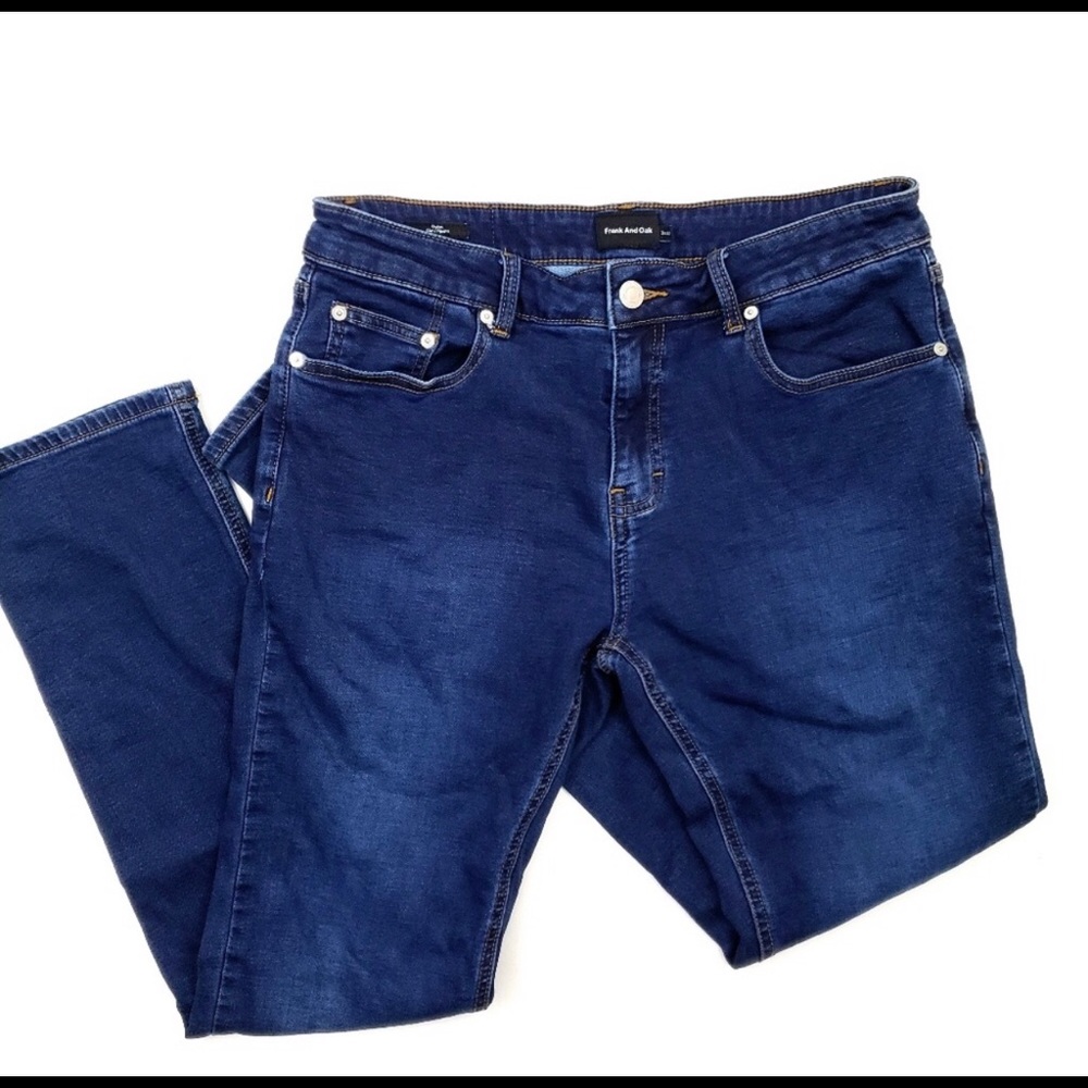 Frank & Oak Men's Blue Jeans 33x32 Dylan Slim